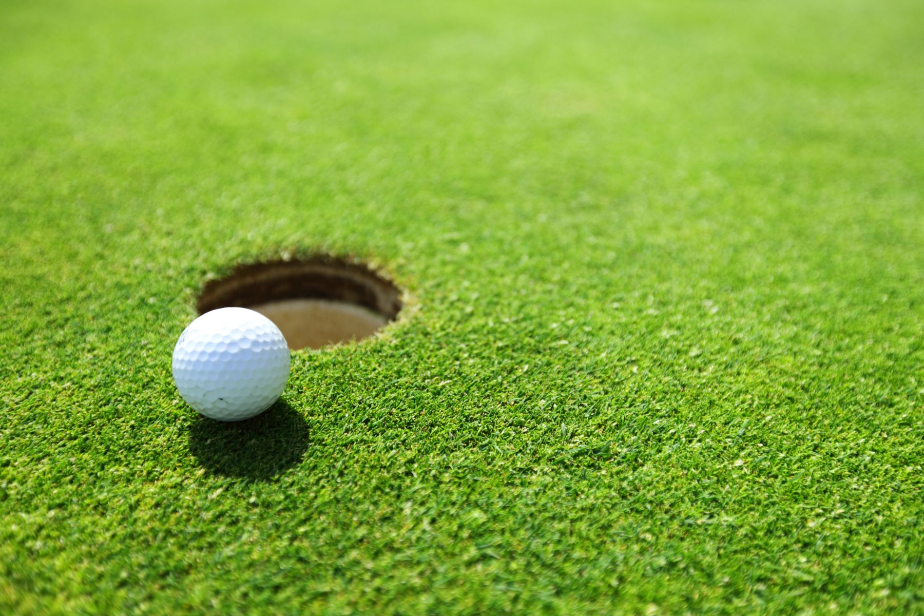 golf ball by hole